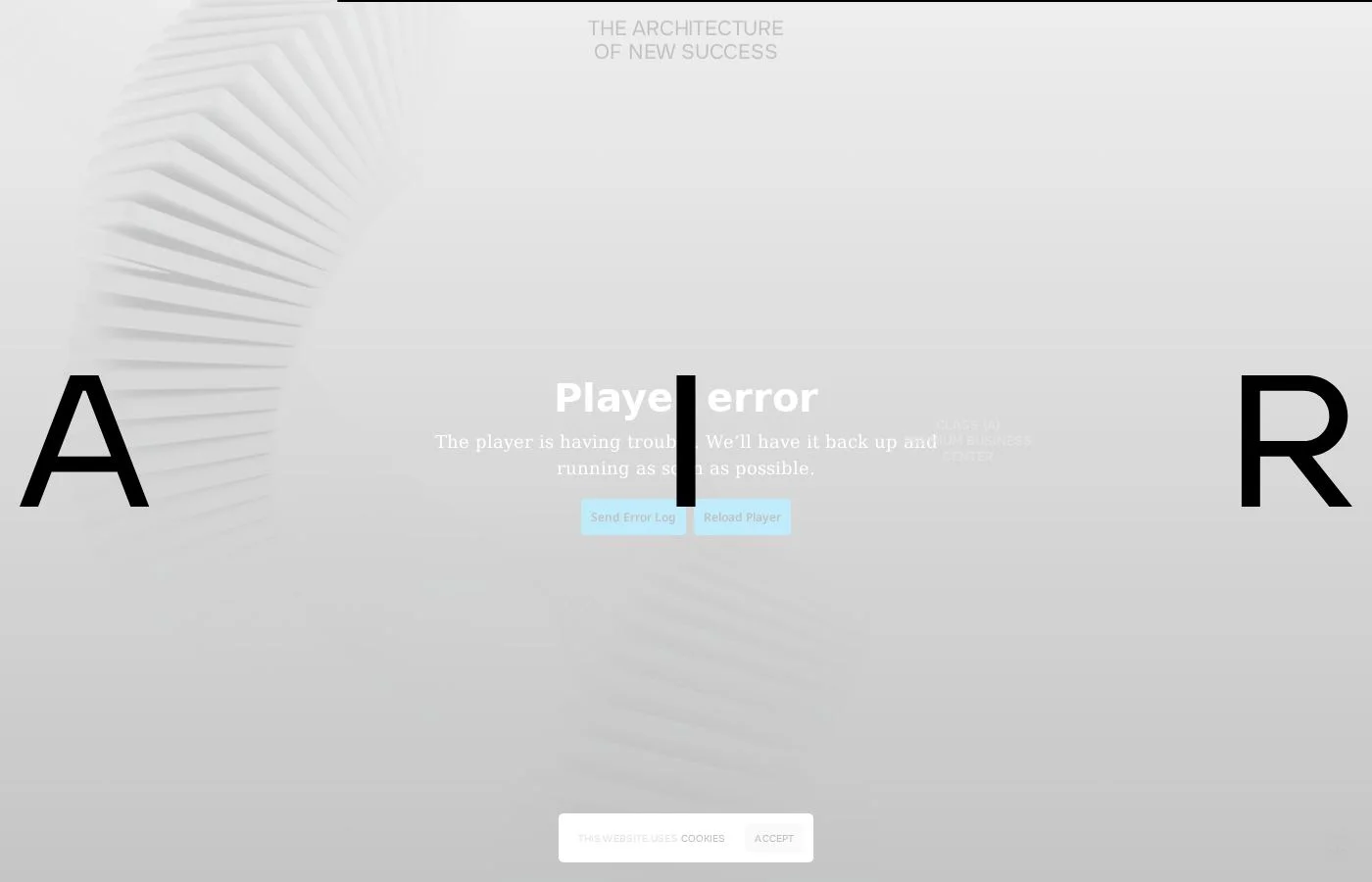 Homepage screenshot of AirCenter Space