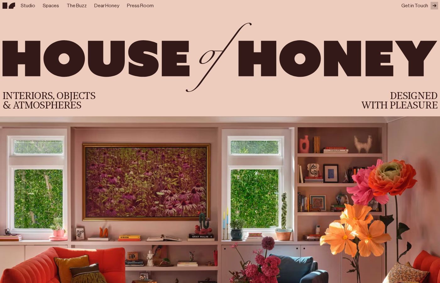 Homepage screenshot of House of Honey