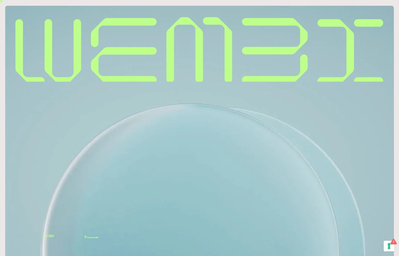 Homepage screenshot of Wembi AI