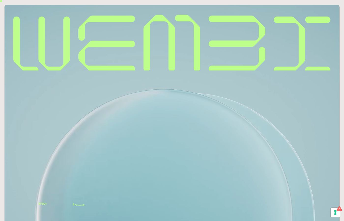 Homepage screenshot of Wembi AI